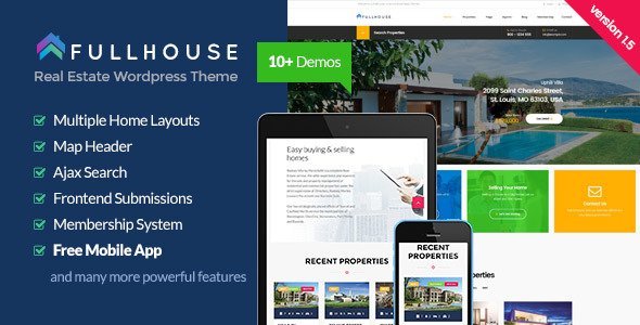 Fullhouse - Real Estate Responsive Wordpress Theme