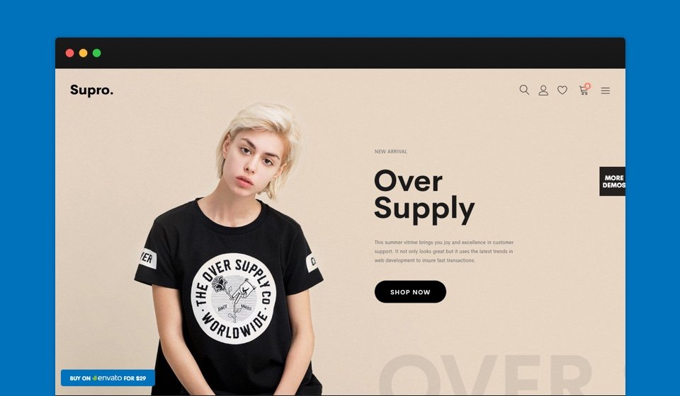 Supro - Minimalist AJAX WooCommerce WordPress Theme