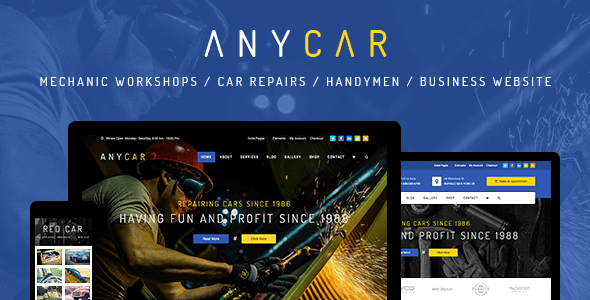Anycar – Automotive Car Dealer Dealership Wordpress Theme