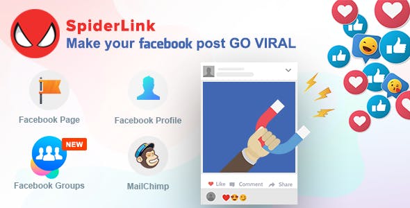 Facebook SpiderLink - Make Your Facebook Post GO VIRAL