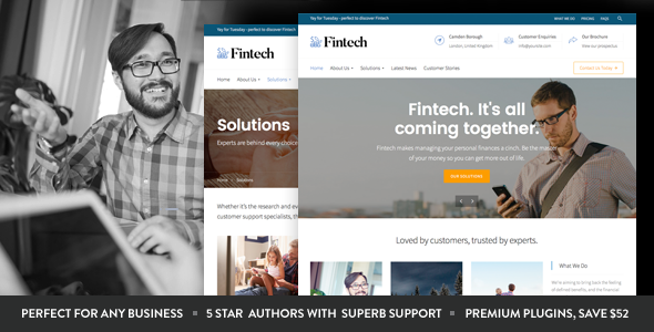 Fintech - Startup WordPress Theme