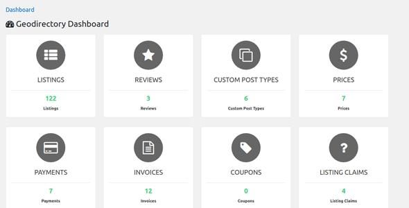 GeoDirectory – Dashboard – GPL Cellar
