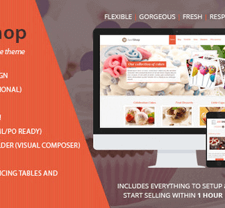 Justshoppe – Elementor Cake Bakery WordPress Theme