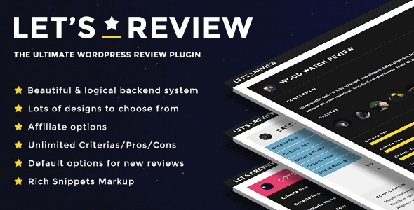 Let's Review – Wordpress Review Plugin With Affiliate Options
