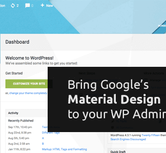 Material Wp – Material Design Dashboard Theme