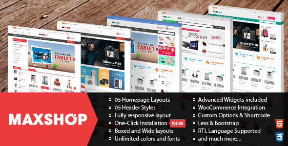 Maxshop – Responsive Wordpress Woocommerce Theme