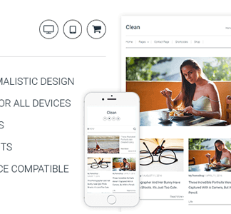 Clean – Minimalistic Wordpress Theme For Professional Bloggers