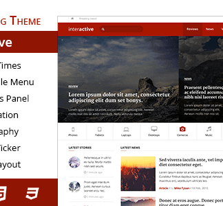 Interactive – Highly Professional Blog Wordpress Theme