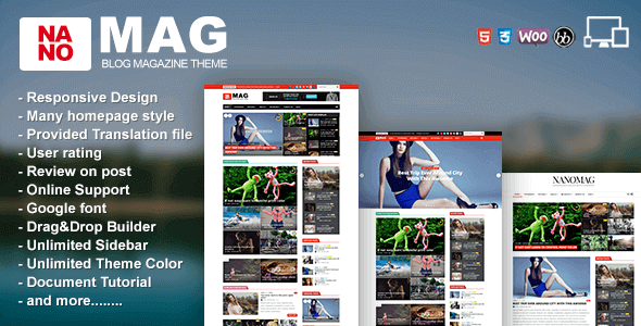 Nanomag – Responsive Wordpress Magazine Theme