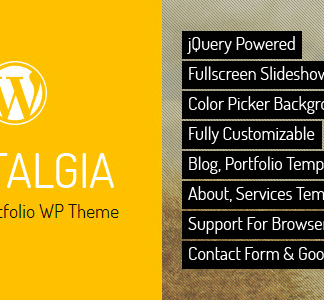 Nostalgia – Portfolio Wordpress Theme