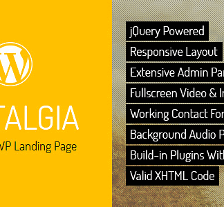 Nostalgia – Responsive Wordpress Landing Page