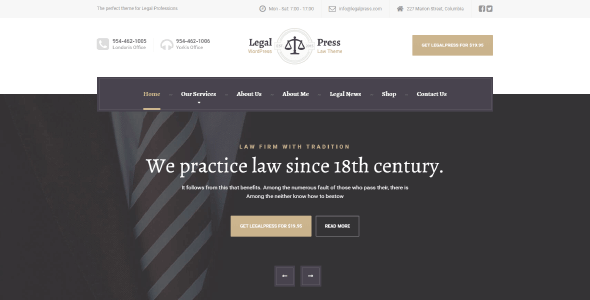 Legalpress – Wordpress Theme For Attorneys, Lawyers Or Law Firms