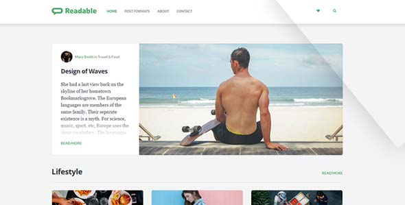 Readable - WordPress Theme for Bloggers, Journalists, Magazines and News Agencies