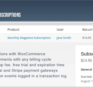 Subscriptio – Woocommerce Subscriptions