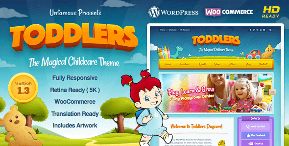 Toddlers – Kids, Child Care & Playgroup Wordpress Theme