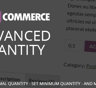 Woocommerce Advanced Quantity