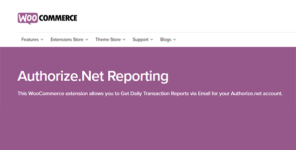 Woocommerce Authorize.Net Reporting