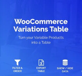 WooCommerce Variations Table