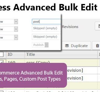 Wordpress Advanced Bulk Edit