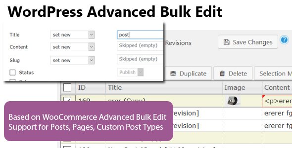 Wordpress Advanced Bulk Edit