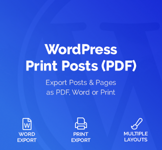 WordPress Print Posts & Pages (PDF)