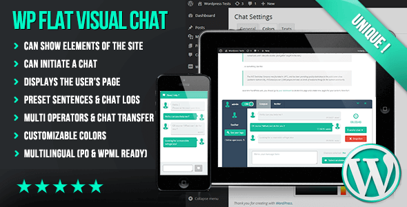 Wp Flat Visual Chat – Live Chat & Remote View For Wordpress