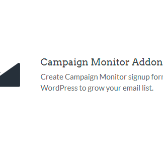 WPForms – Campaign Monitor addon