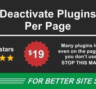 Deactivate Plugins per Page