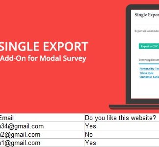 Modal Survey Single Export Add-on