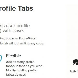 BuddyPress User Profile Tabs Creator Pro