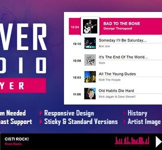 Clever - HTML5 Radio Player With History - Elementor Widget