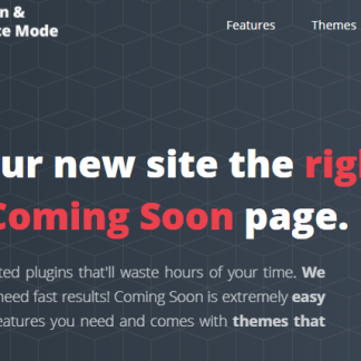 Coming Soon & Maintenance Mode PRO