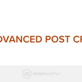 Gravity Forms Advanced Post Creation Add-On