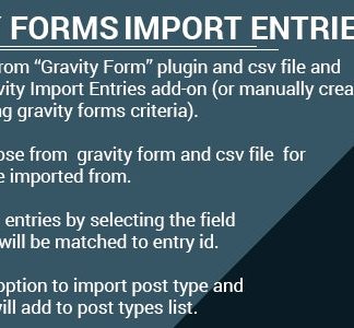 Gravity Forms Entries Import