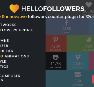 Hello Followers - Social Counter Plugin for WordPress