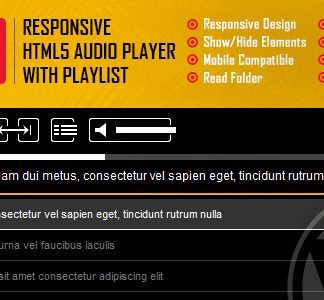 Lono - Responsive HTML5 Audio Player With Playlist