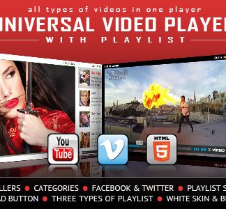 Universal Video Player - YouTube, Vimeo and Self-Hosted Videos