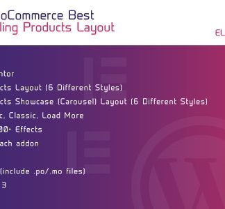 WooCommerce Best Selling Products Layout for Elementor