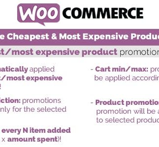 WooCommerce Cheapest & Most Expensive Product Promotions!