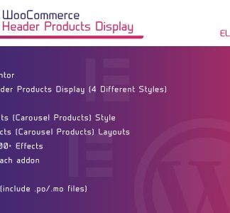 WooCommerce Header Products Display for Elementor