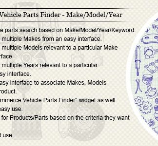 WooCommerce Vehicle Parts Finder - Make/Model/Year/Engine/Category/Keyword