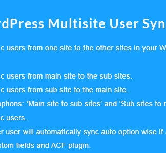 WordPress Multisite User Sync/Unsync