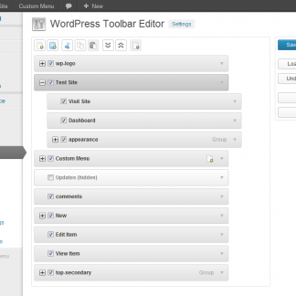 WordPress Toolbar Editor