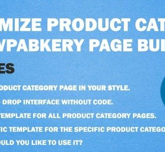 Customize Product Category for WPBakery Page Builder