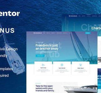 Aquanus - Yacht Club & Boat Rental Elementor Template Kit