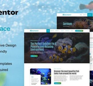 Aquaspace - Fish Aquarium & Aquascape Service Elementor Template Kit