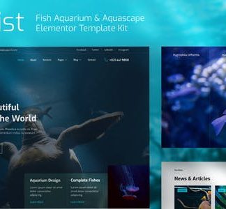 Aquavist – Fish Aquarium & Aquascape Elementor Template Kit