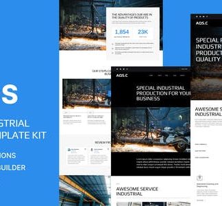 Aquos - Factory & Industrial Elementor Pro Template Kit