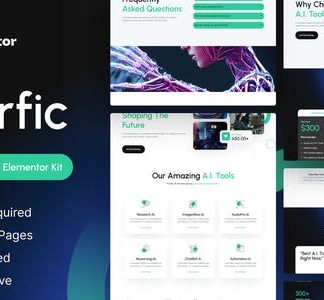 Arfic - Artificial Intelligence Elementor Pro Template Kit