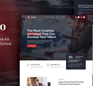 Articio – Art & Drawing School Elementor Template Kit